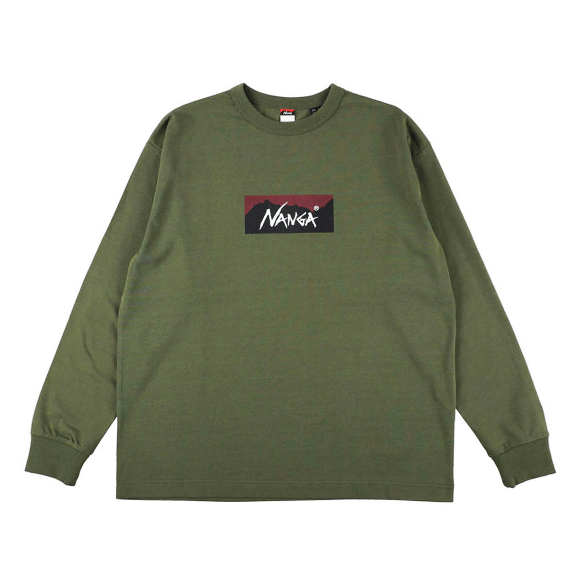 �ʥ� ��� ĹµT����� ��������Ź NANGA ���롼�ͥå� ���� ����T ECO HYBRID BOX LOGO LONG SLEEVE TEE NW2431-1E150 GRN GREEN