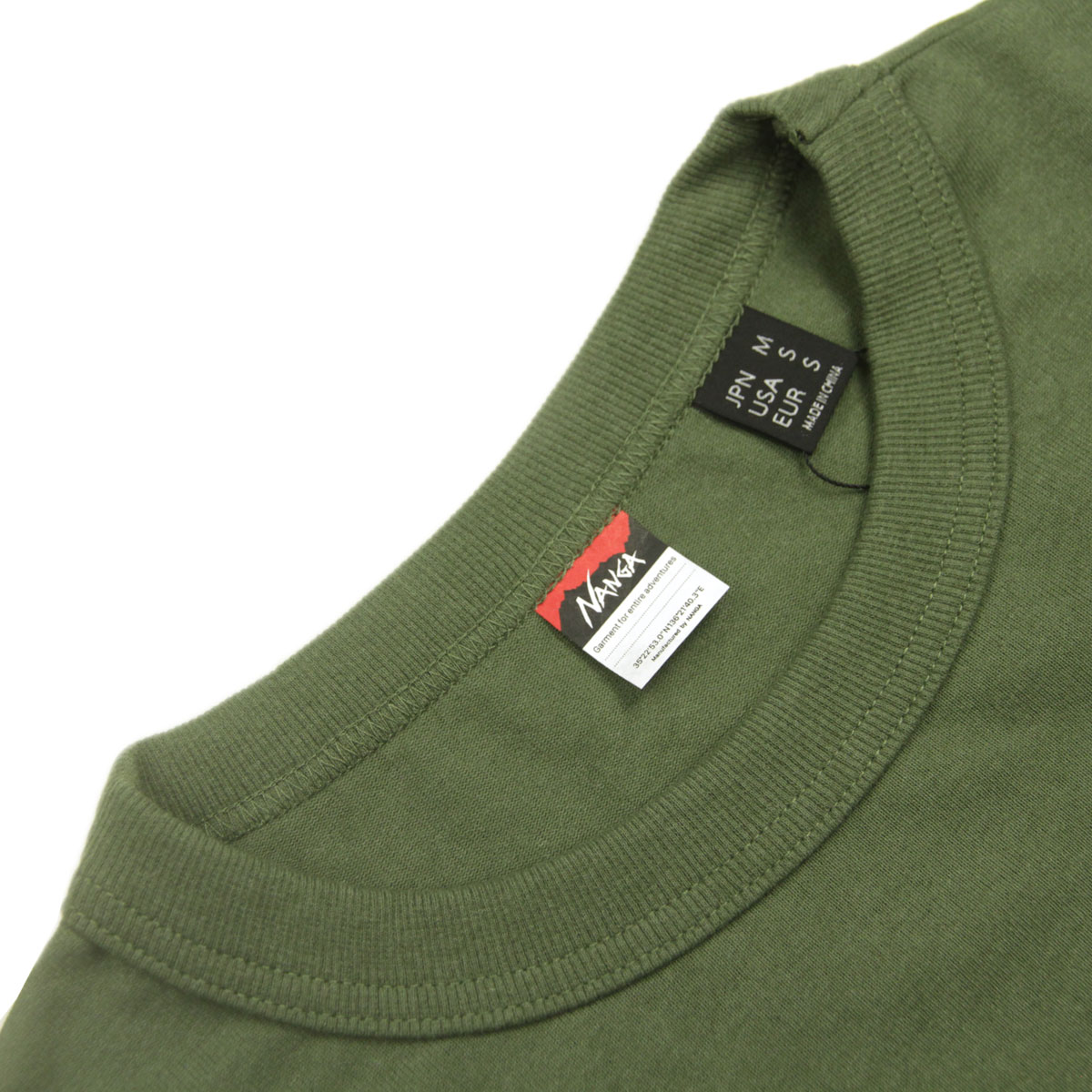 �ʥ� ��� ĹµT����� ��������Ź NANGA ���롼�ͥå� ���� ����T ECO HYBRID BOX LOGO LONG SLEEVE TEE NW2431-1E150 GRN GREEN