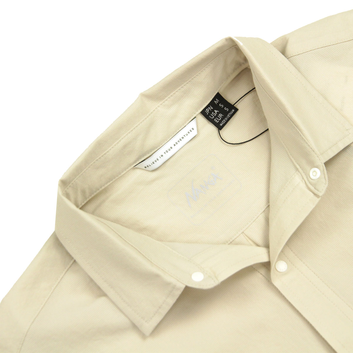 �ʥ� ��� Ⱦµ����� ��������Ź NANGA �ɥåȥ��� �ܥ�������� DotAir COMFY SHORT SLEEVE SHIRT S.BEG BEIGE NW2411-1E900