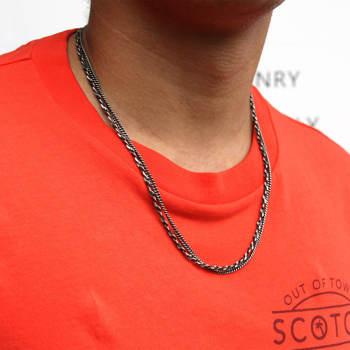 �ϥ�� HARIM �ͥå��쥹�������� �֥쥹��å� HARIM COMBINATION CHAINS NECKLACE/BRACELET HRC013 SILVER 925 OXIDIZED BLACK A82B B3C C3D D8E E32F