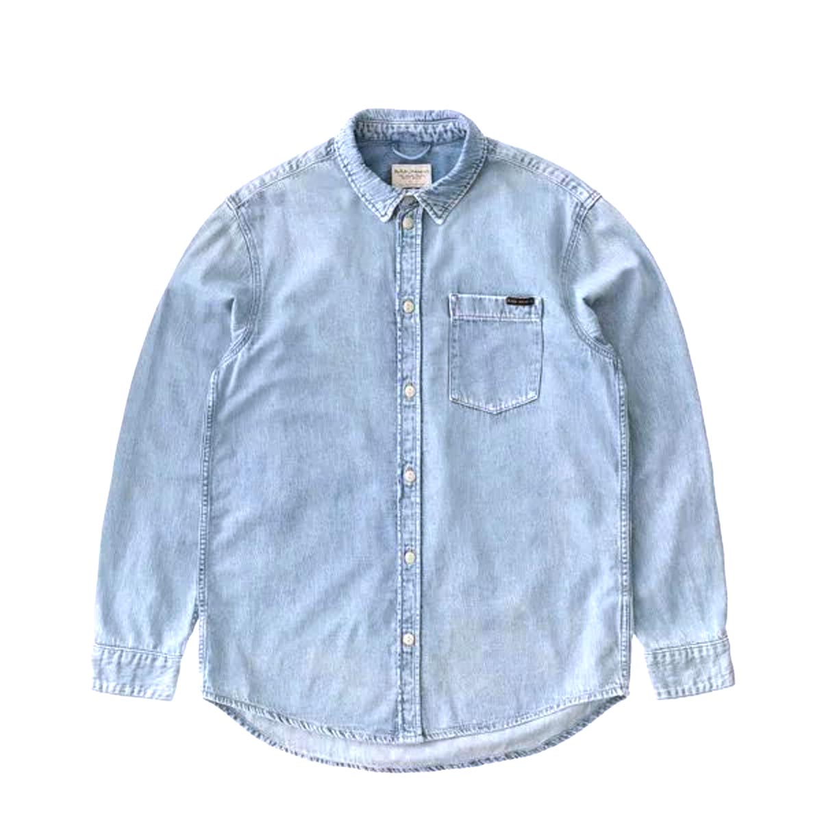 ̡ǥ   Ź Nudie Jeans Ĺµǥ˥ॷ ALBERT LIGHT STRUCTURE DENIM SHIRTS B26 140646 A62B B1C C1D D6E E07F