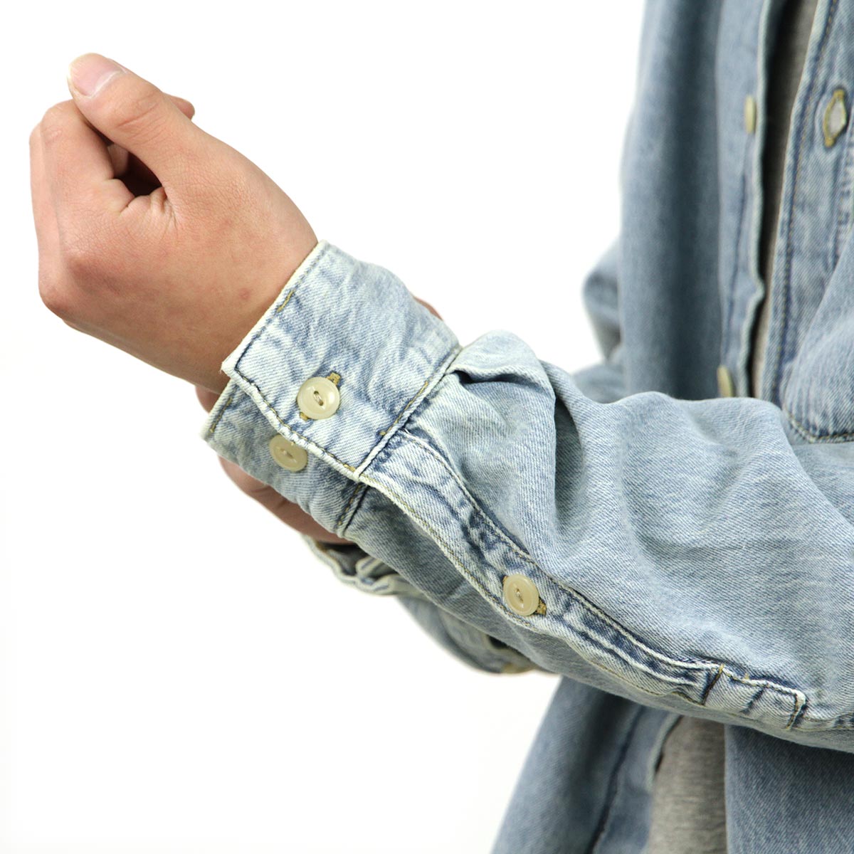 ̡ǥ   Ź Nudie Jeans Ĺµǥ˥ॷ ALBERT LIGHT STRUCTURE DENIM SHIRTS B26 140646 A62B B1C C1D D6E E07F