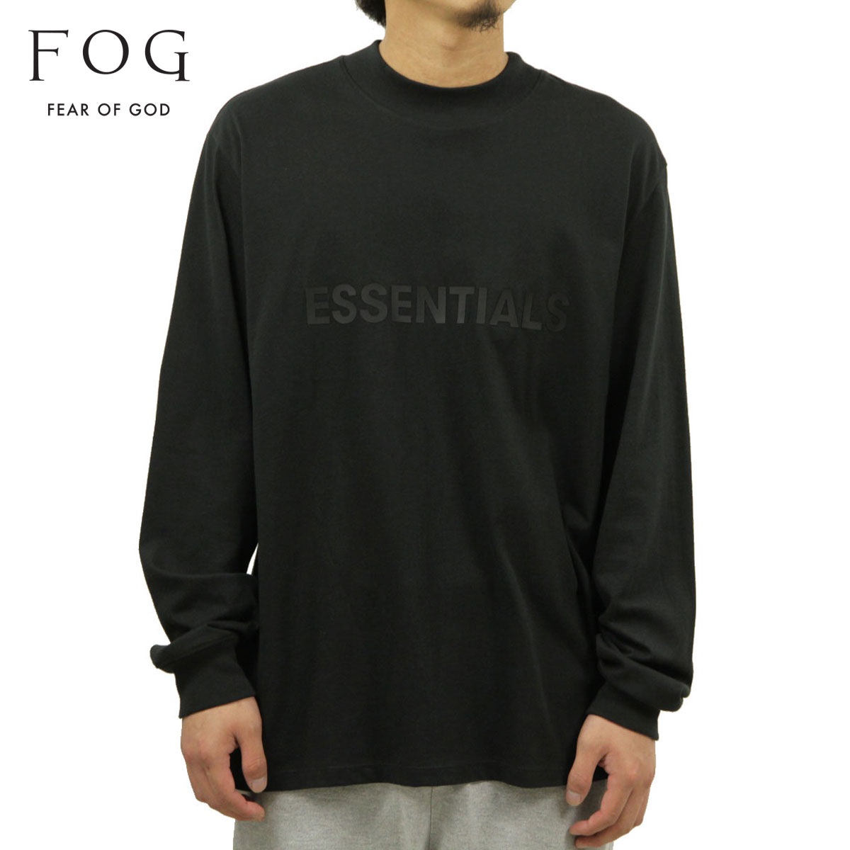 フィアオブゴッド fog essentials ロンT メンズ 正規品 FEAR OF GOD エッセンシャルズ 長袖Tシャツ ロゴ クルーネック FOG - FEAR OF GOD ESSENTIALS LONG SLEEVE T-SHIRT BLACK AA5B B1C C1D D2E ...