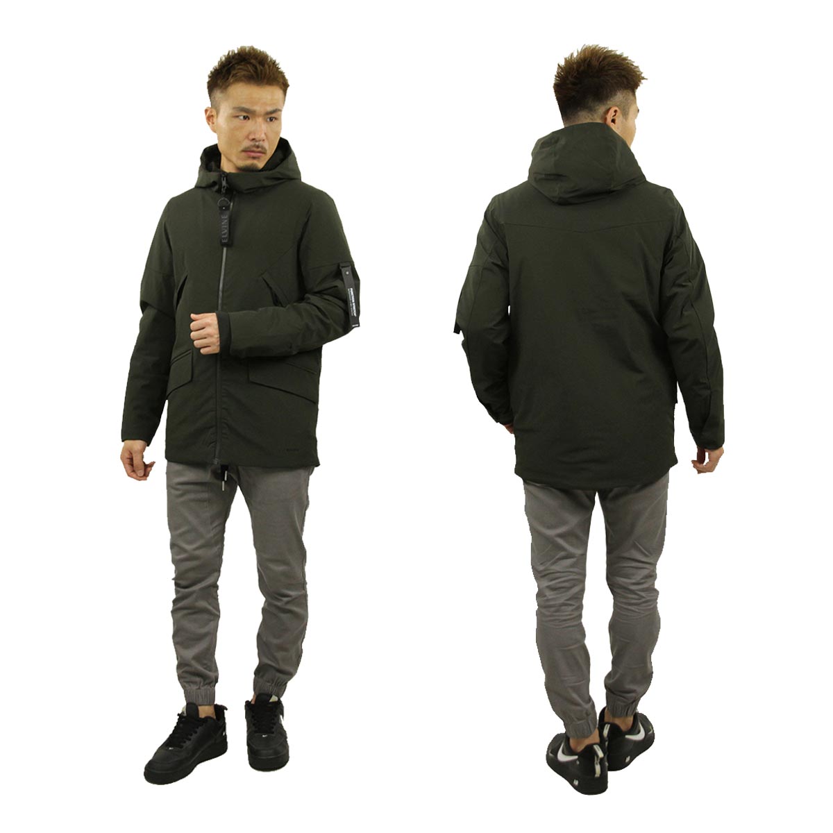 ����Х��� �������� ��� ��������Ź elvine ���㥱�å� �ʥ����󥸥㥱�å� COLE NYLON JACKET FUNCTION STRETCH 193004 355 GREEN KHAKI A91B B1C C1D D4E E05F