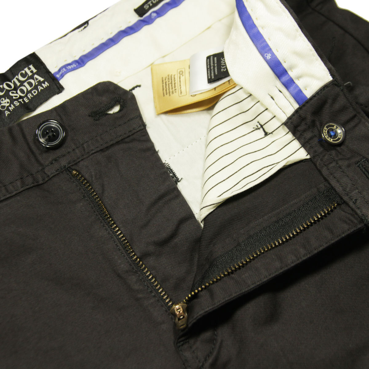 �����å�����ɥ����� ���Υѥ� ��� ��������Ź SCOTCH��SODA �ܥȥॹ �����ե��å� BASIC STUART REGULAR SLIM-FIT CONTAINS ORGANIC CHINO PANTS 165614 4524 51551 04 ANTHRACITE A39B B1C C2D D2E E02F