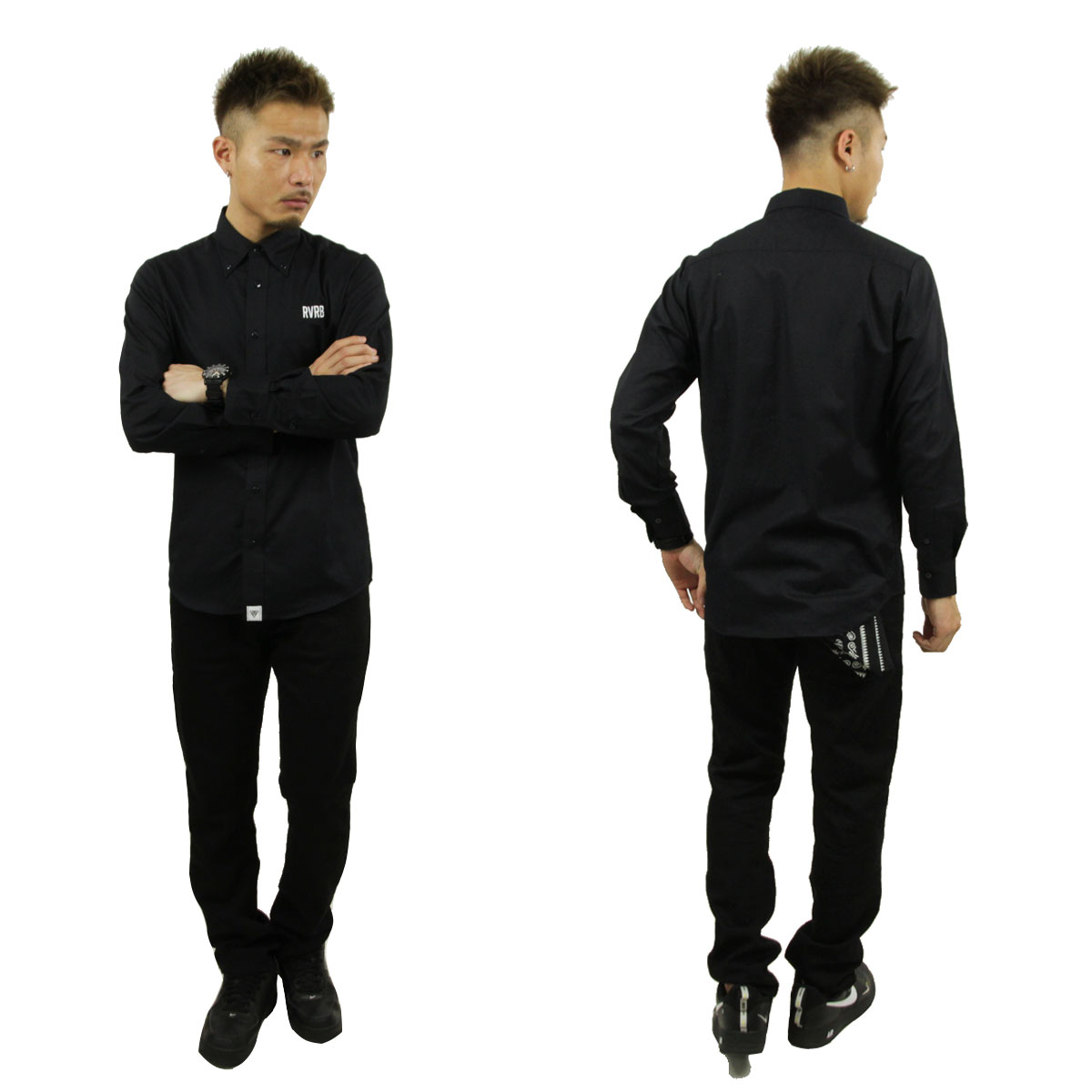 С   Ź REVERSAL Ĺµ  CHANNEL OX BB SHIRTS rvsf16aw006 SURF BLACK 