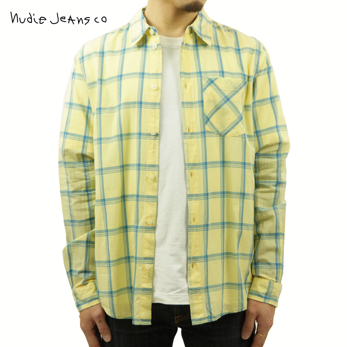 ̡ǥ å  Ź Nudie Jeans Ĺµ ܥ 奢륷 CHUCK CHECK SHIRT 140666 Y20 PALE GREEN A62B B1C C1D D6E E12F