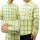 ̡ǥ å  Ź Nudie Jeans Ĺµ ܥ 奢륷 CHUCK CHECK SHIRT 140666 Y20 PALE GREEN A62B B1C C1D D6E E12F