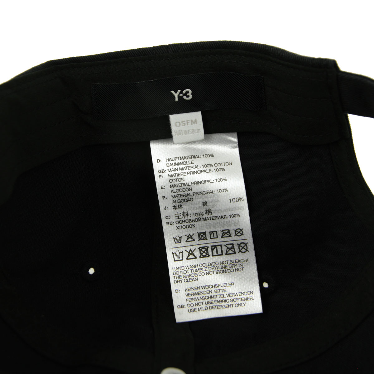 磻꡼  ǥ å  Y-3 ˹  åȥ Y-3 DAD CAP BLACK IN2391 BLACK