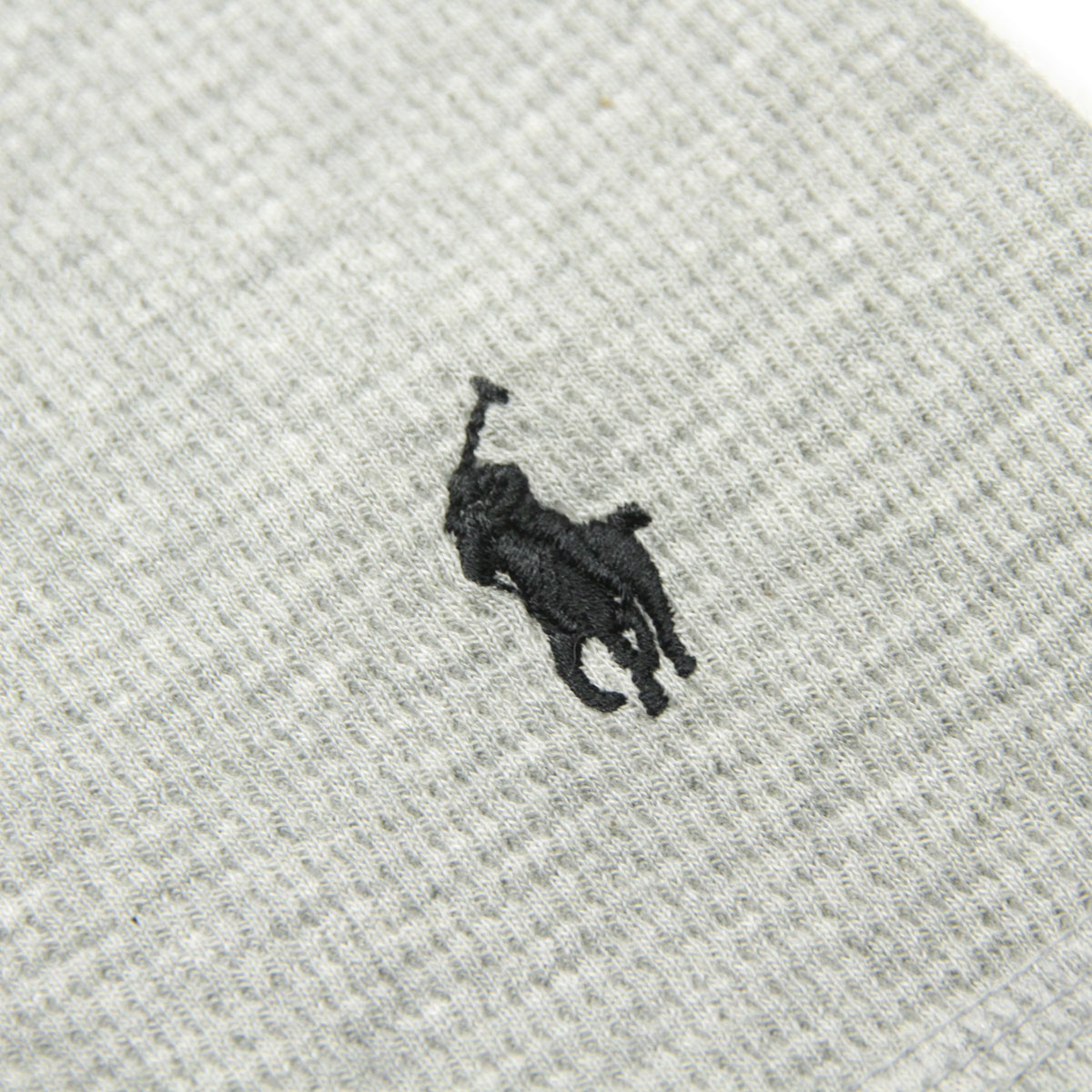 �ݥ� ���ե������ ��� ĹµT����� ������ POLO RALPH LAUREN �����ޥ�T����� ��åե����� ����T FOLDED WAFFLE LONG SLEEVE CREE TEE T-SHIRT PWLC2 CHARCOAL HEATHER / NEVIS LOGO