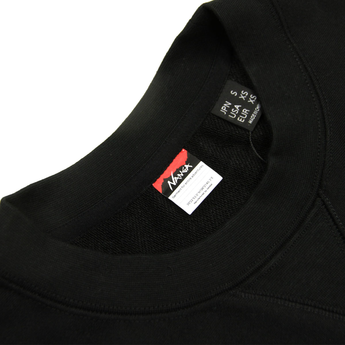 �ʥ� ��� �������å� ��������Ź NANGA ���롼�ͥå� �ȥ졼�ʡ� DRY MIX TERRY CREW SWEAT FLEECE N2530-1K101A BLK BLACK