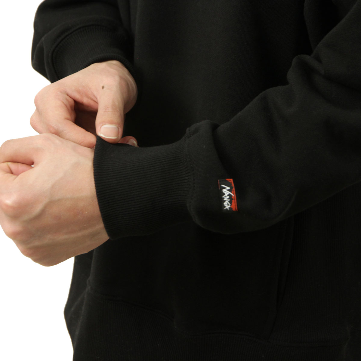 �ʥ� ��� �������å� ��������Ź NANGA ���롼�ͥå� �ȥ졼�ʡ� ���� ECO HYBRID MINI BOX LOGO EMBROIDERY SWEATSHIRT P.BLK PURE BLACK NW2441-1F013