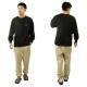�ʥ� ��� �������å� ��������Ź NANGA ���롼�ͥå� �ȥ졼�ʡ� ���� ECO HYBRID MINI BOX LOGO EMBROIDERY SWEATSHIRT P.BLK PURE BLACK NW2441-1F013