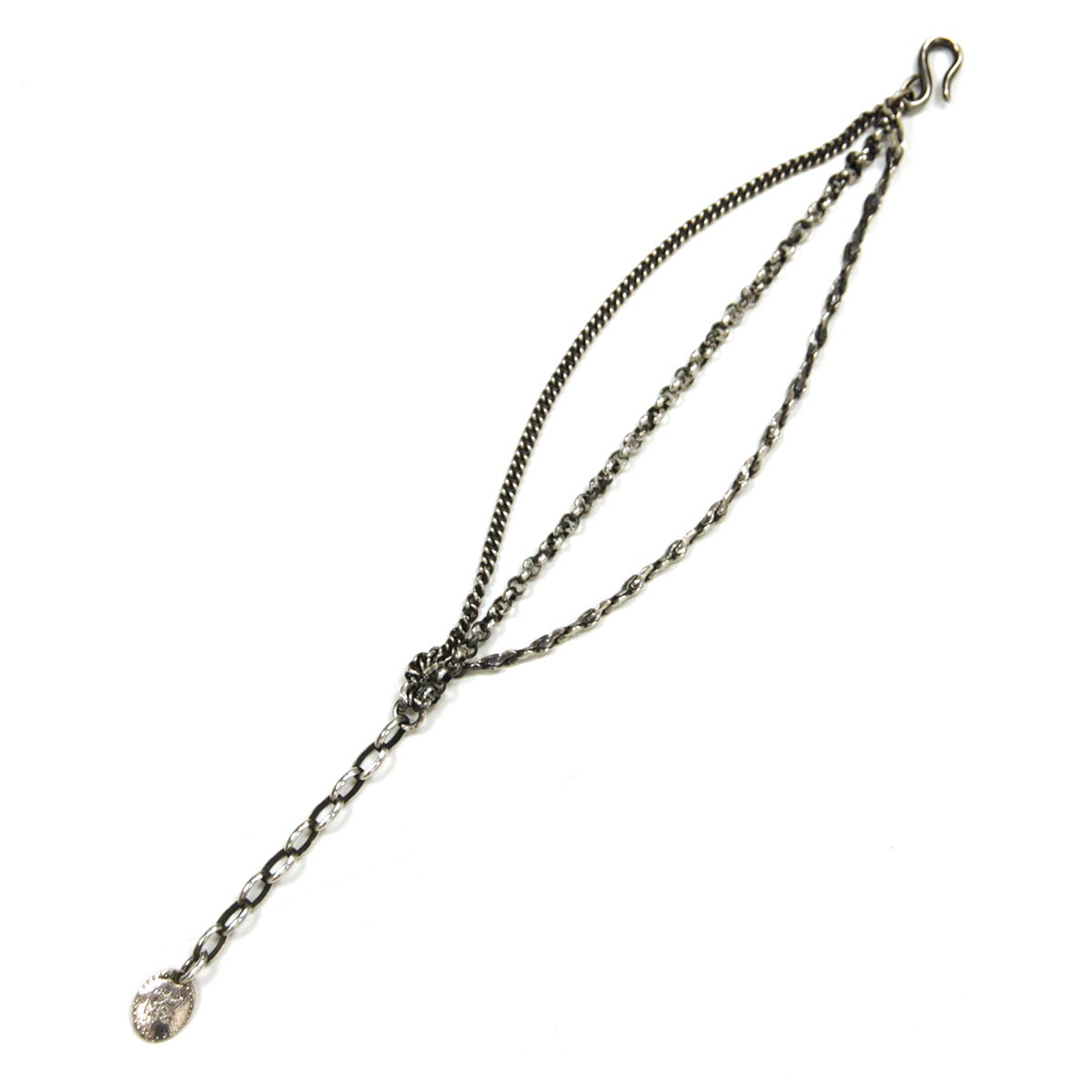 �ϥ�� HARIM �ͥå��쥹�������� �֥쥹��å� HARIM TRIPLE CHAIN NECKLACE/BRACELET HRC014 SILVER 925 OXIDIZED BLACK A82B B3C C3D D8E E32F