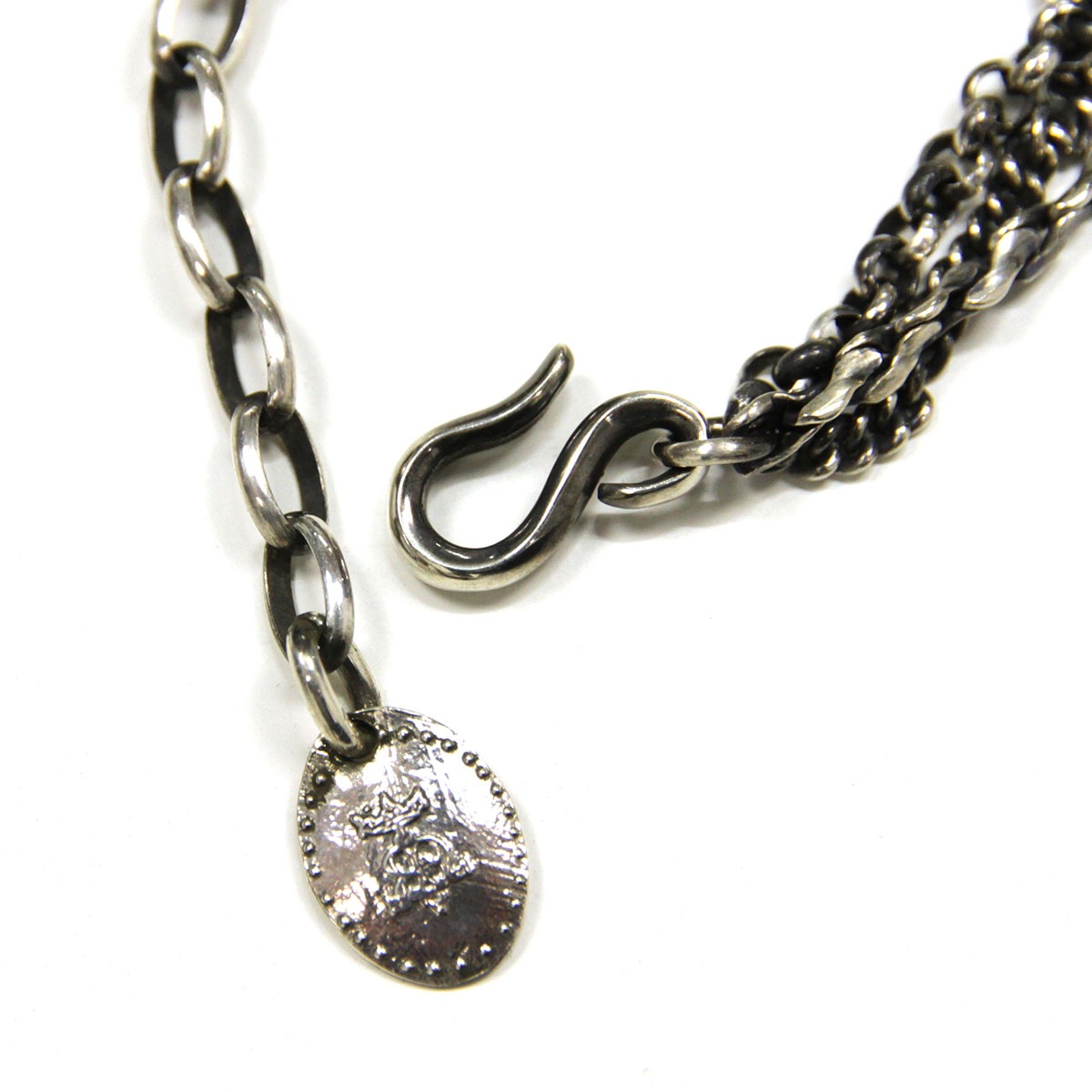 �ϥ�� HARIM �ͥå��쥹�������� �֥쥹��å� HARIM TRIPLE CHAIN NECKLACE/BRACELET HRC014 SILVER 925 OXIDIZED BLACK A82B B3C C3D D8E E32F