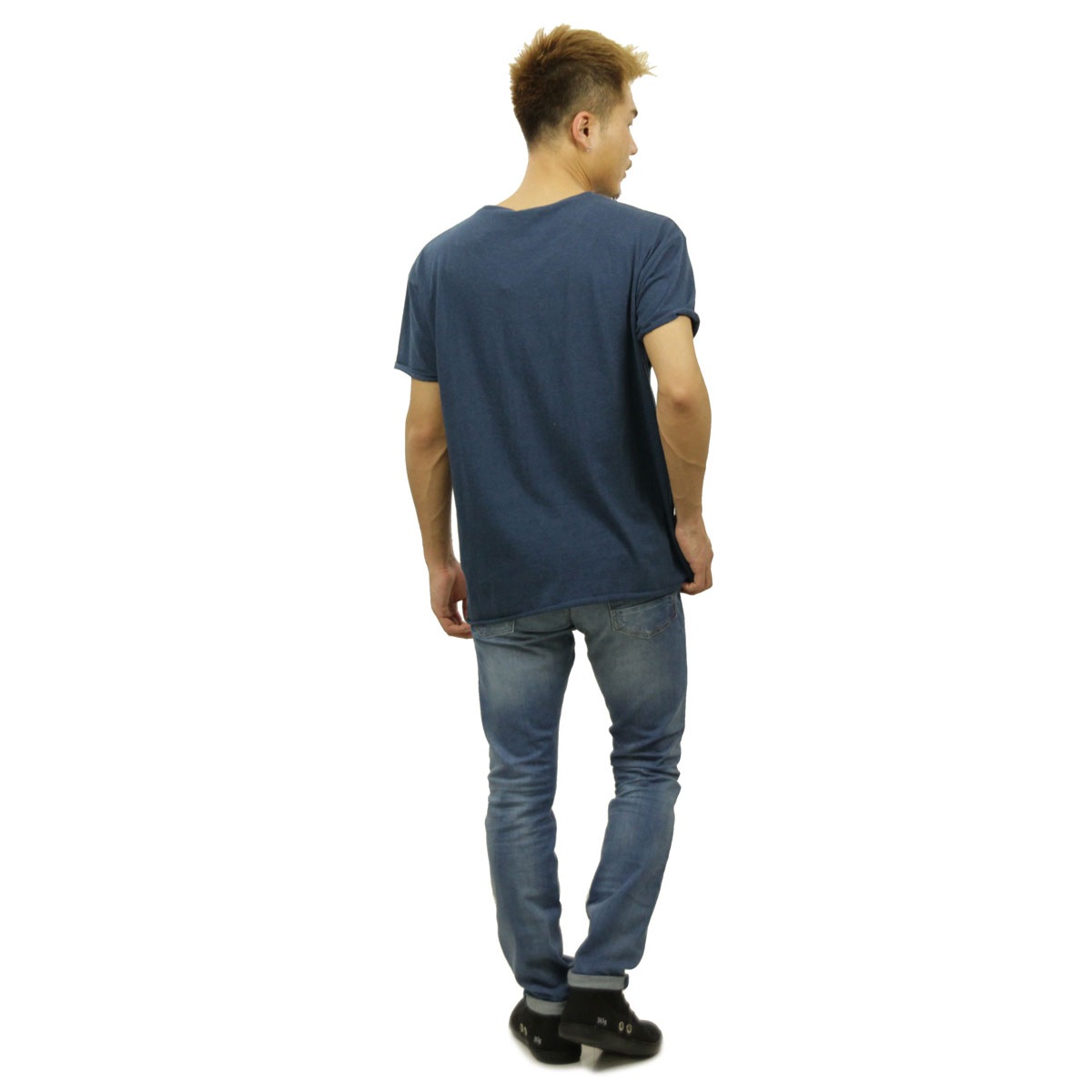 ̡ǥ T Ź Nudie Jeans ȾµT  Raw Hem T-shirt 131349 4030 B25 Navy A62B B1C C1D D1E E06F