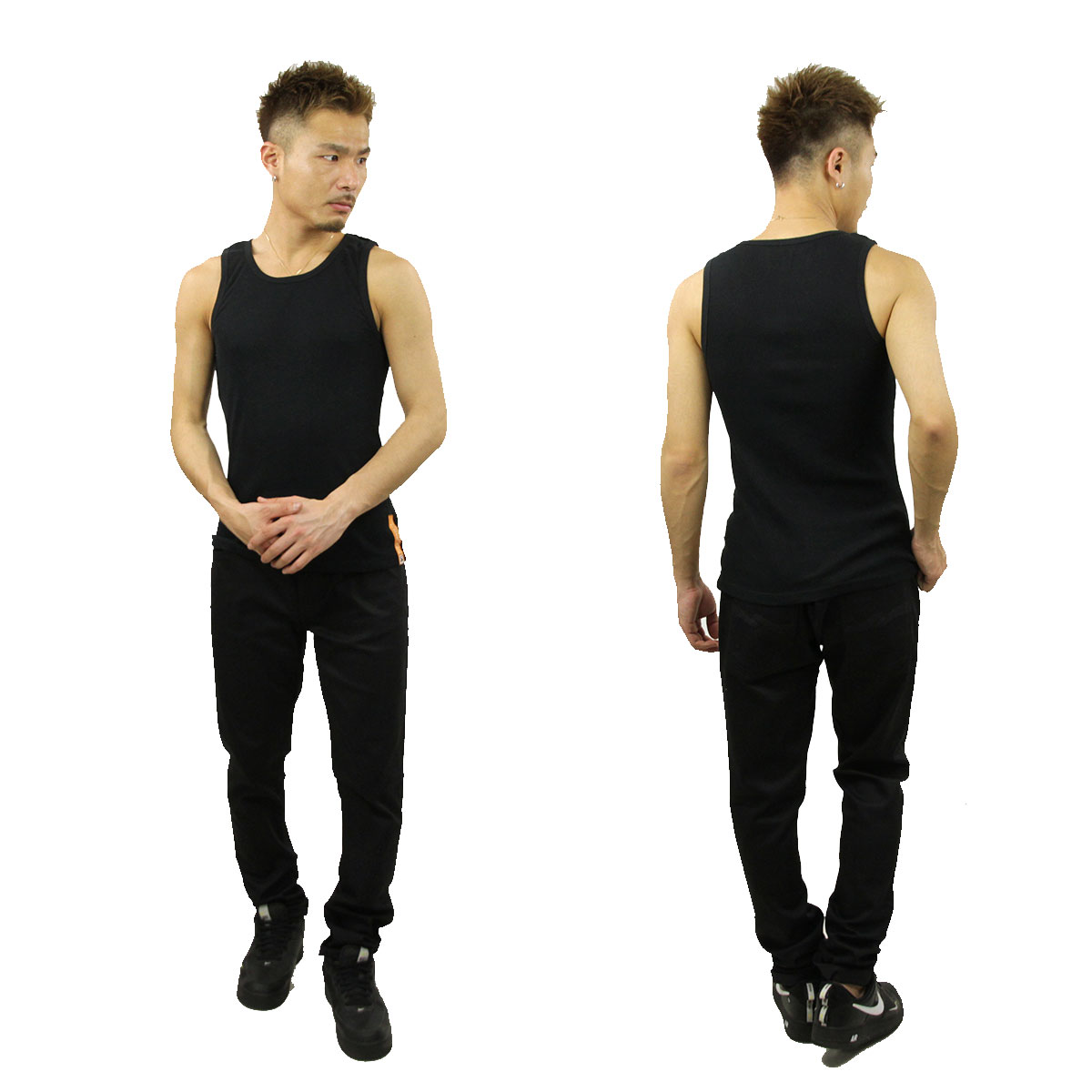 ̡ǥ 󥯥ȥå  Ź Nudie Jeans  Tank Top Black 170164 A62B B1C C1D D1E E13F