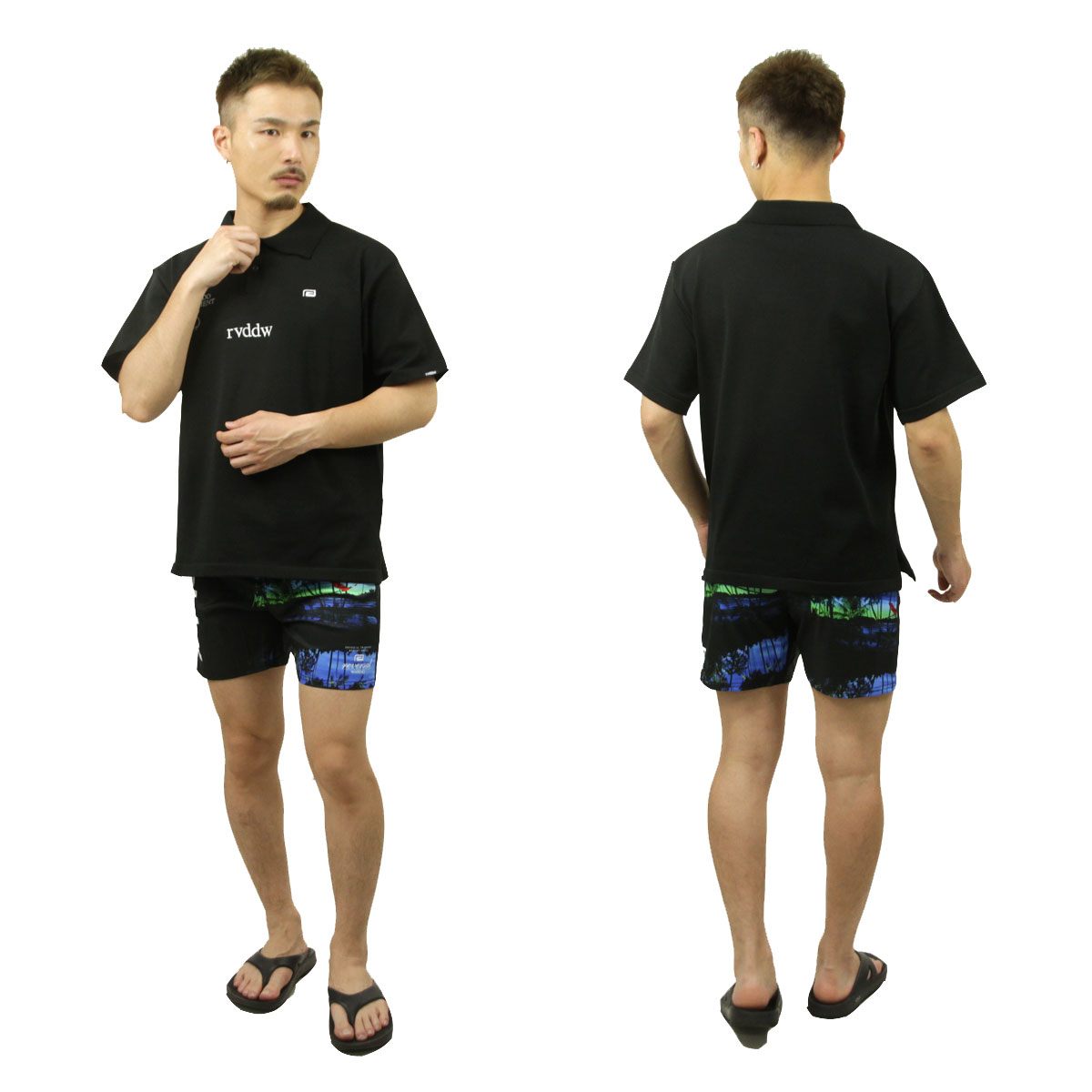 ��С����� ��� �ݥ������ ��������Ź REVERSAL Ⱦµ �˥å� PREMIUM KNIT POLO SHIRTS RV24SS054-BK BLACK A06B B1C C1D D3E E13F