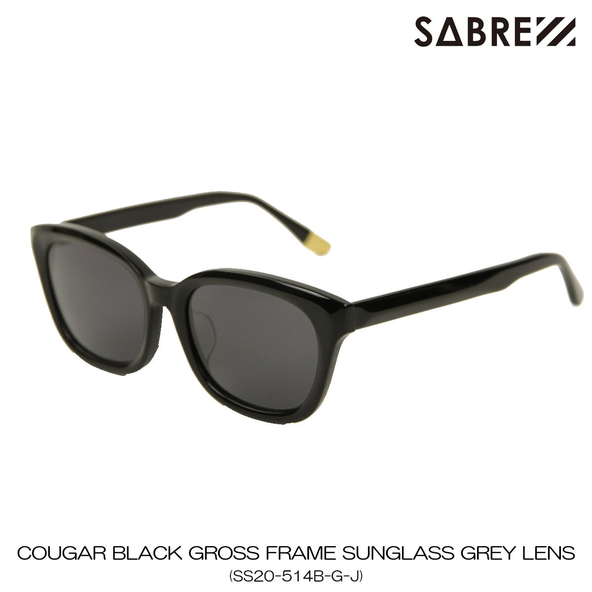 �����С� ��� ��ǥ����� ���󥰥饹 ��������Ź SABRE �᤬�� �������� COUGAR BLACK GROSS FRAME SUNGLASS GREY LENS SS20-514B-G-J