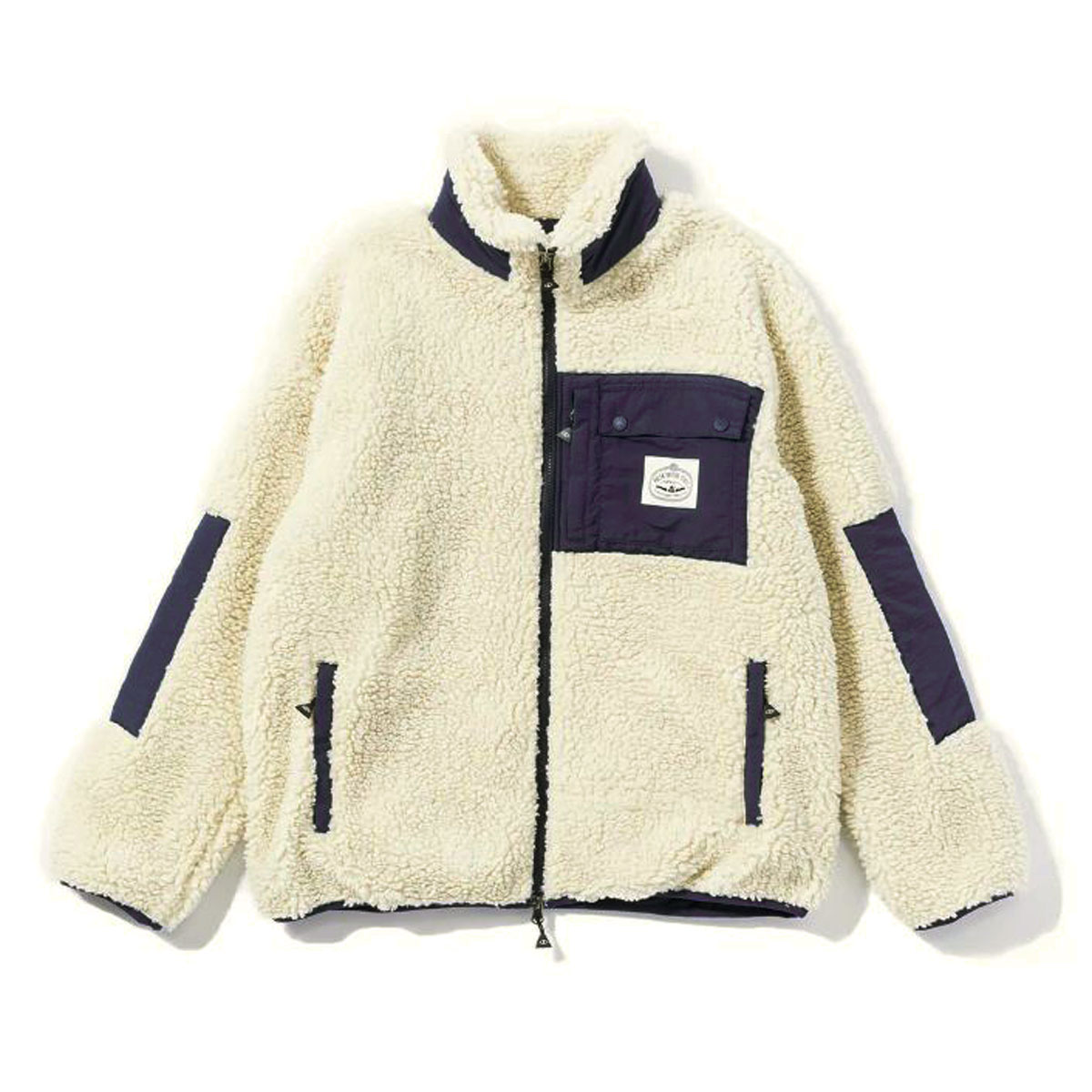 �ݡ��顼 ��� �ե꡼�����㥱�å� ��������Ź POLER �������� �ܥ� ������ѥ��㥱�å� JACQUARD SHERPA JACKET D 243MCV0022-BEG BEIGE