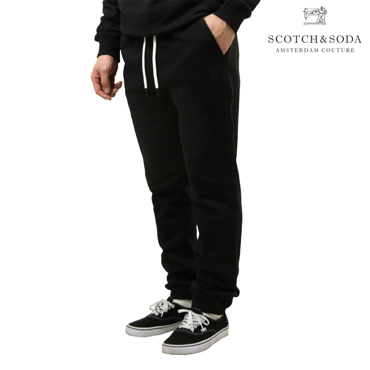 �����å�����ɥ����� ��� �������åȥѥ�� ��������Ź SCOTCH&SODA �ܥȥॹ ���󥰥ѥ�� ���� CORE - LOGO FLEECE SWEAT PANT BLACK 179200 001 53501 08 A39B B1C C2D D6E E13F