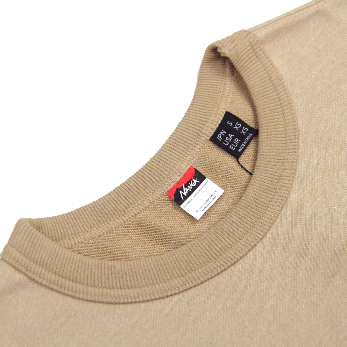 �ʥ� ��� �������å� ��������Ź NANGA ���롼�ͥå� �ȥ졼�ʡ� ���� ECO HYBRID MINI BOX LOGO EMBROIDERY SWEATSHIRT BEG BEIGE NW2441-1F013