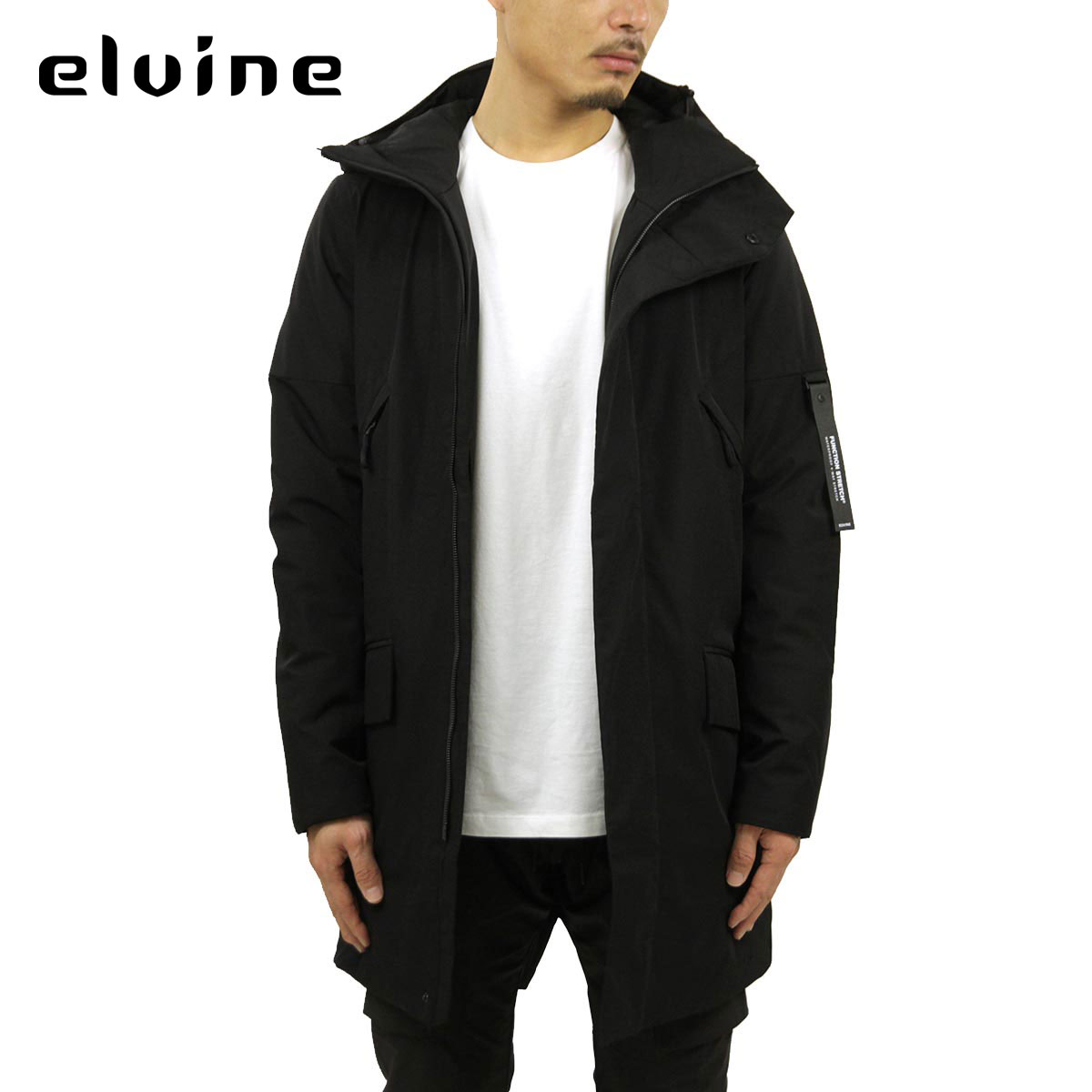 Х   Ź elvine 㥱å ʥ󥸥㥱å ZANE NYLON LONG JACKET FUNCTION STRETCH 193006 110 BLACK A91B B1C C1D D4E E13F