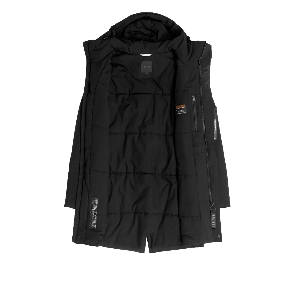 Х   Ź elvine 㥱å ʥ󥸥㥱å ZANE NYLON LONG JACKET FUNCTION STRETCH 193006 110 BLACK A91B B1C C1D D4E E13F