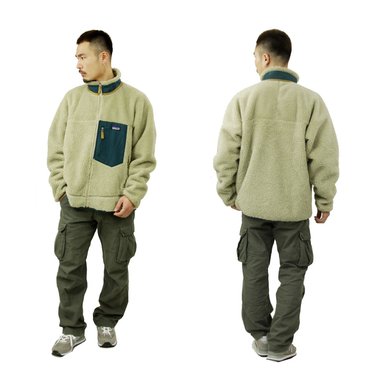 �ѥ����˥� ���㥱�å� ��� ������ patagonia ��ȥ�X �ܥ����㥱�å� �������� MEN'S CLASSIC RETRO-X FLEECE JACKET PELICAN W/DARK BOREALIS GREEN 23056 A53B B1C C1D D4E E18F
