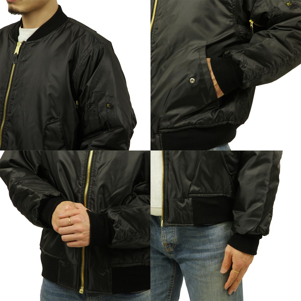 ������ MA-1 ��� ������ ROTHCO �ե饤�ȥ��㥱�å� �������� ROTHCO MA-1 FLIGHT JACKET BLACK 7324 A98B B1C C1D D4E E13F