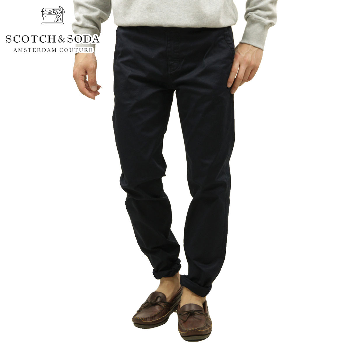 �����å�����ɥ����� ���Υѥ� ��� ��������Ź SCOTCH��SODA �ܥȥॹ �����ե��å� BASIC STUART REGULAR SLIM-FIT CONTAINS ORGANIC CHINO PANTS 165614 0002 51551 78 NIGHT A39B B1C C2D D2E E06F