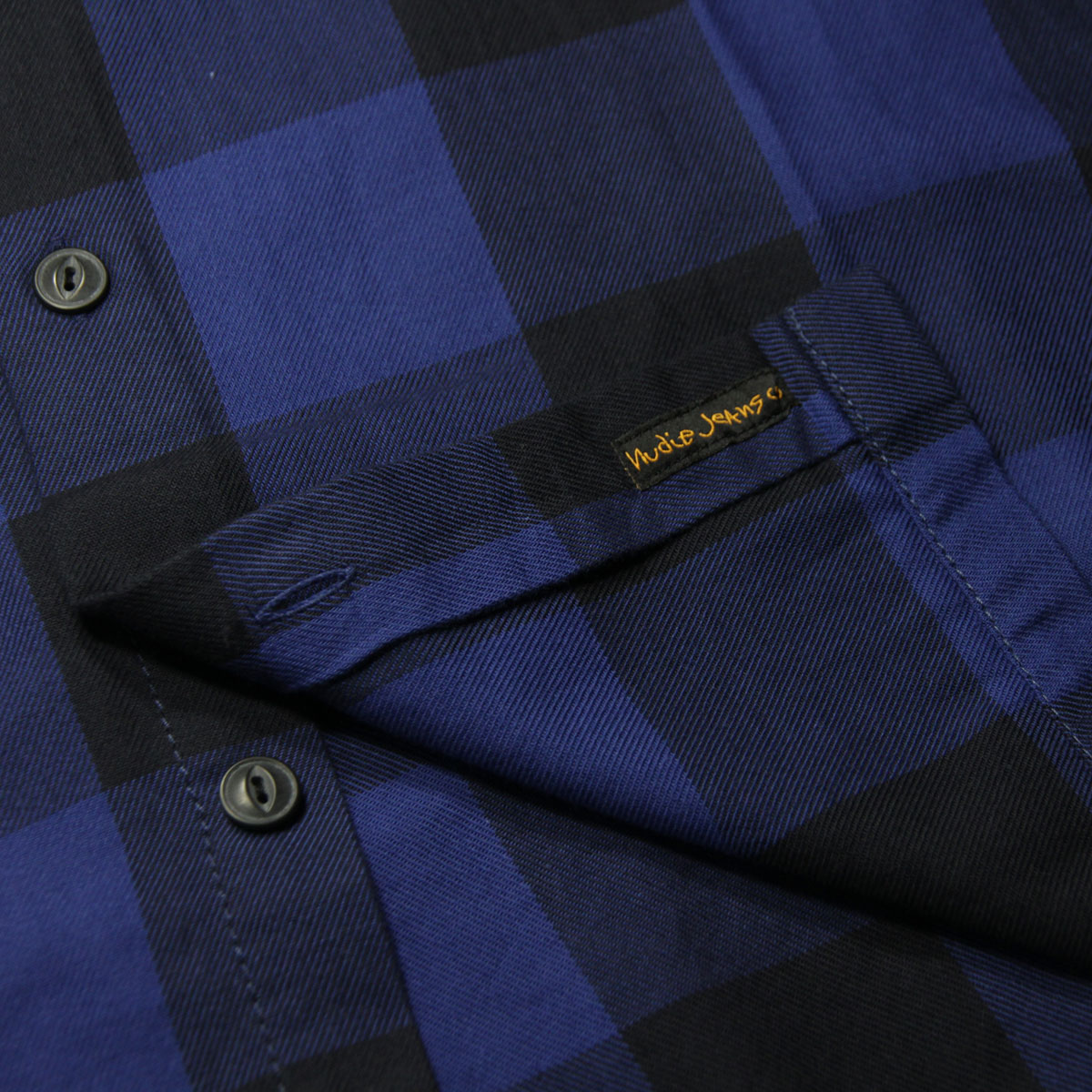 ̡ǥ å  Ź Nudie Jeans Ĺµ ܥ 奢륷 STEN BUFFALO CHECK SHIRT 140641 B20 BLUE A62B B1C C1D D6E E06F