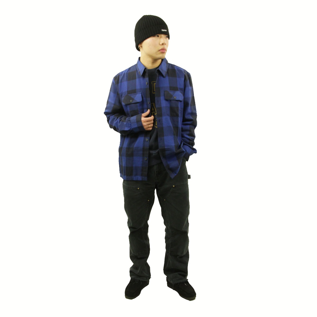 ̡ǥ å  Ź Nudie Jeans Ĺµ ܥ 奢륷 STEN BUFFALO CHECK SHIRT 140641 B20 BLUE A62B B1C C1D D6E E06F