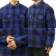 ̡ǥ å  Ź Nudie Jeans Ĺµ ܥ 奢륷 STEN BUFFALO CHECK SHIRT 140641 B20 BLUE A62B B1C C1D D6E E06F