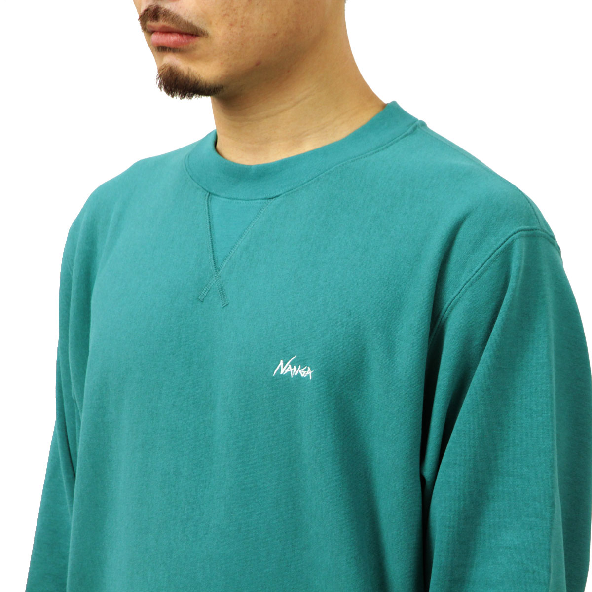 �ʥ� ��� �������å� ��������Ź NANGA ���롼�ͥå� �ȥ졼�ʡ� DRY MIX TERRY CREW SWEAT FLEECE N2530-1K101A GRN(T.GRN) GREEN