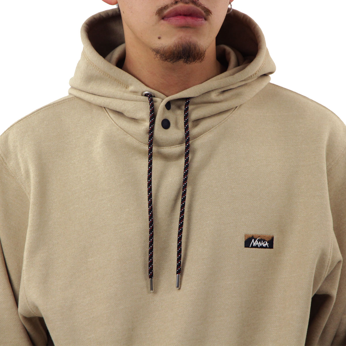 �ʥ� ��� �ѡ����� ��������Ź NANGA �ץ륪���С� �ա��ǥ��� ���� ECO HYBRID MINI BOX LOGO EMBROIDERY SWEAT HOODIE BEG BEIGE NW2441-1F014