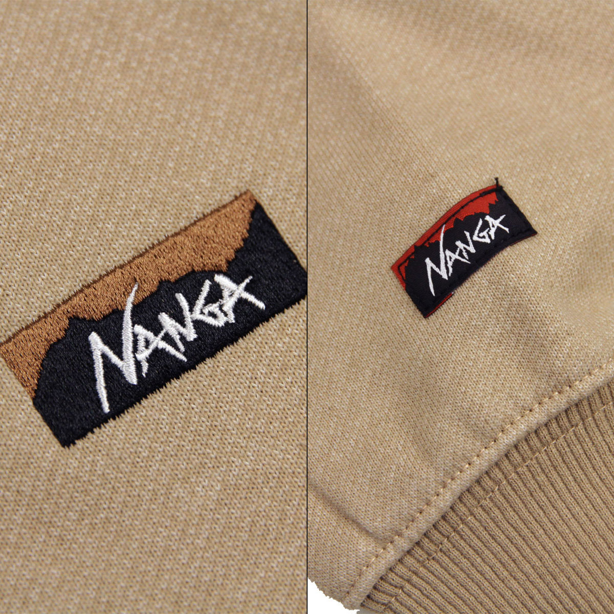 �ʥ� ��� �ѡ����� ��������Ź NANGA �ץ륪���С� �ա��ǥ��� ���� ECO HYBRID MINI BOX LOGO EMBROIDERY SWEAT HOODIE BEG BEIGE NW2441-1F014