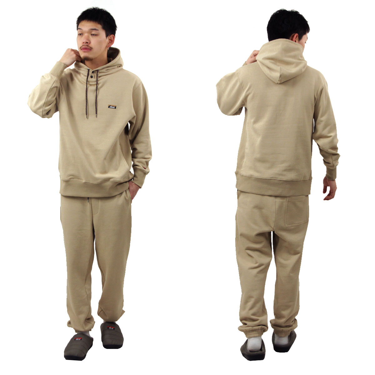 �ʥ� ��� �ѡ����� ��������Ź NANGA �ץ륪���С� �ա��ǥ��� ���� ECO HYBRID MINI BOX LOGO EMBROIDERY SWEAT HOODIE BEG BEIGE NW2441-1F014