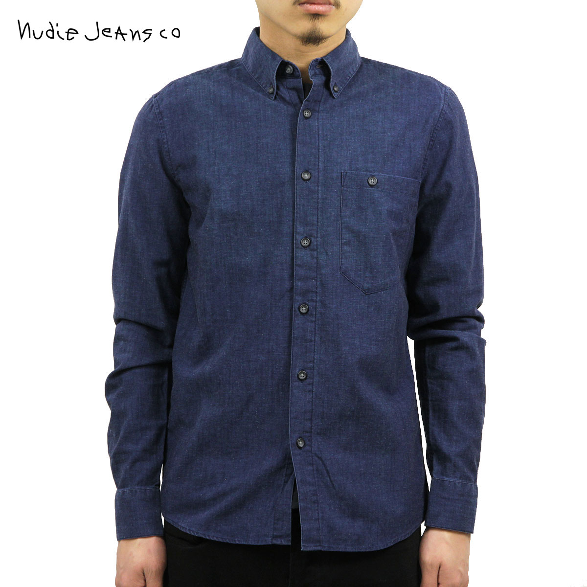 ̡ǥ   Ź Nudie Jeans Ĺµ  Stanley Org. Deep Blue Denim B26 140277 3015