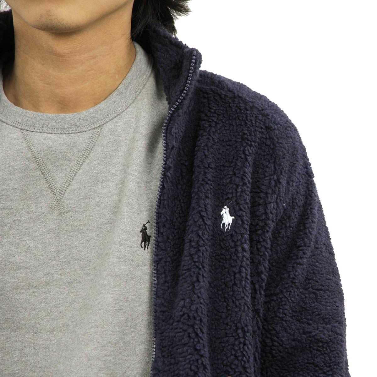 ポロ ラルフローレン ボアジャケット メンズ 正規品 Polo Ralph Lauren アウター フリースジャケット Fleece Zip Up Boa Jacket A05b B1c C1d D4e E06f Recollection レコレクション Online Shop