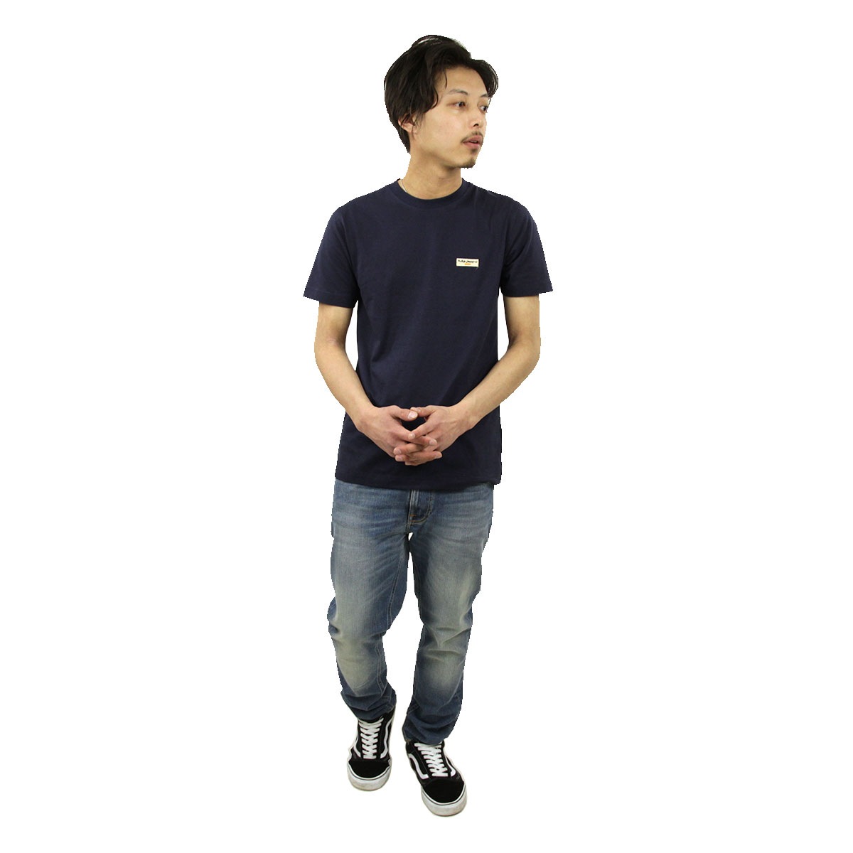 ̡ǥ T  Ź Nudie Jeans ȾµT 롼ͥåT DANIEL LOGO CREW TEE MIDNIGHT B97 131613 A62B B1C C1D D1E E06F