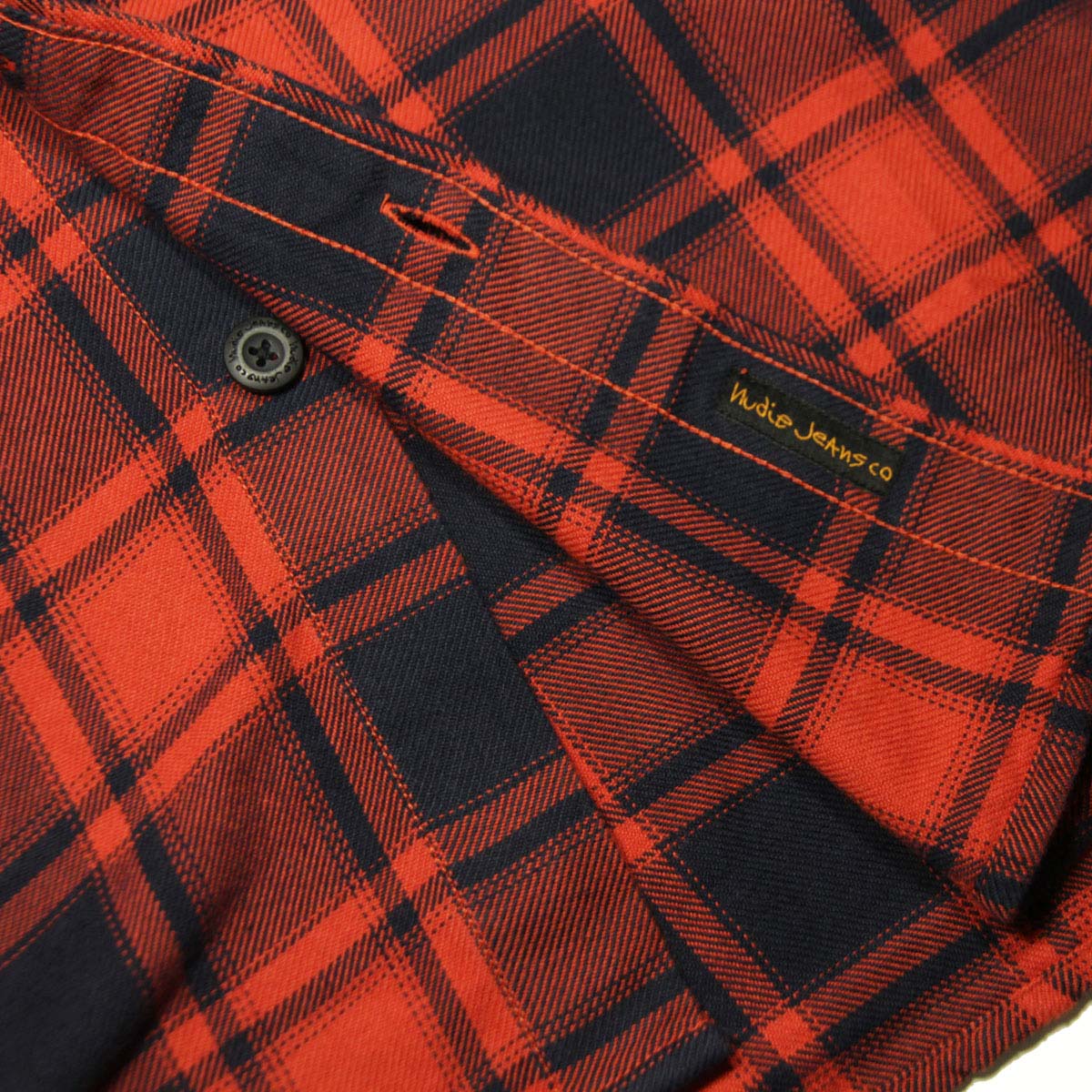 ̡ǥ å  Ź Nudie Jeans Ĺµ ܥ 奢륷 STEN BUFFALO CHECK SHIRT 140615 R30 RED ALERT A62B B1C C1D D6E E11F