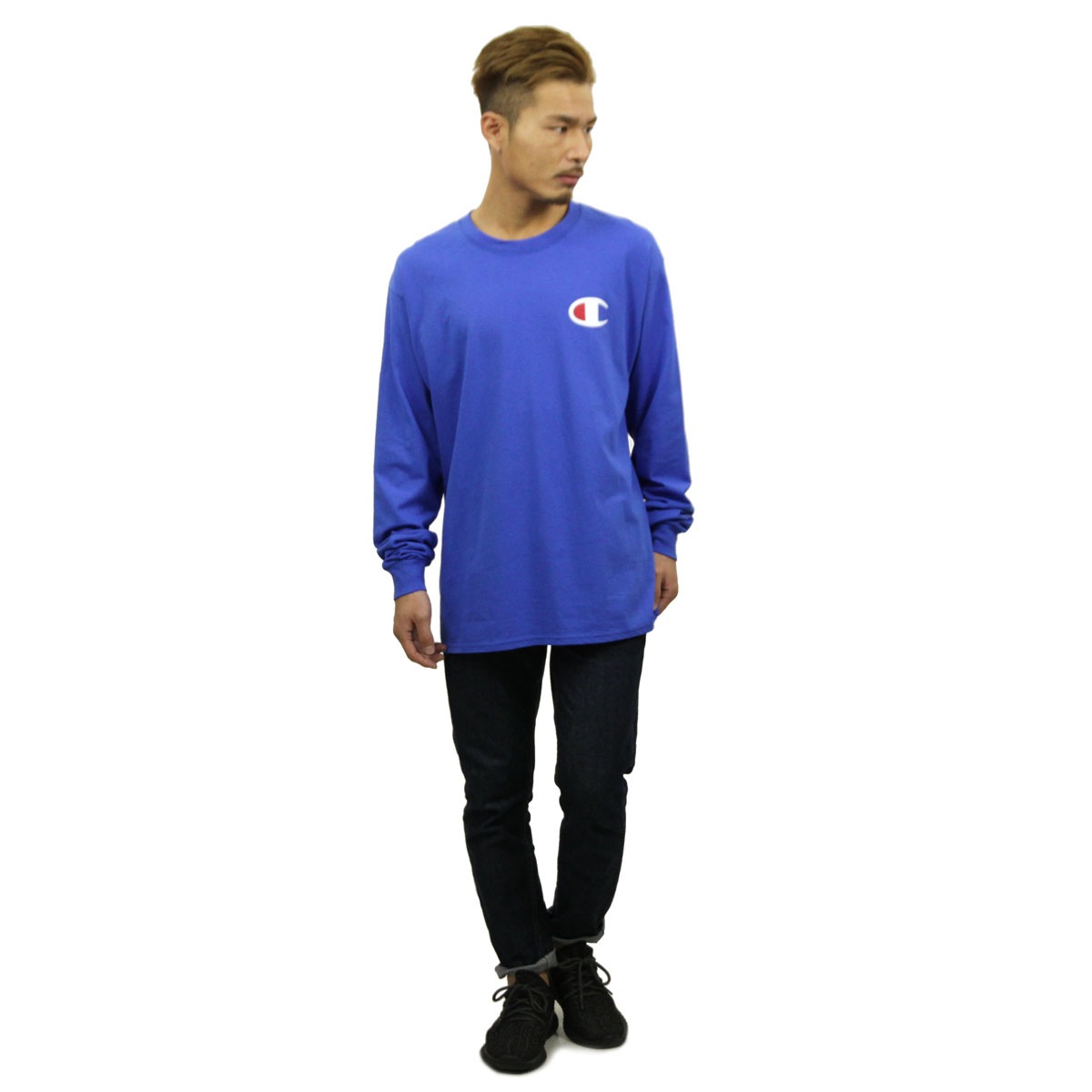 ԥ T   CHAMPION ĹµT L/S TEE T2229P Cotton Long Sleeve Tee GUX-SURFTHEWEB #549506 PATRIOTIC C LS D00S20