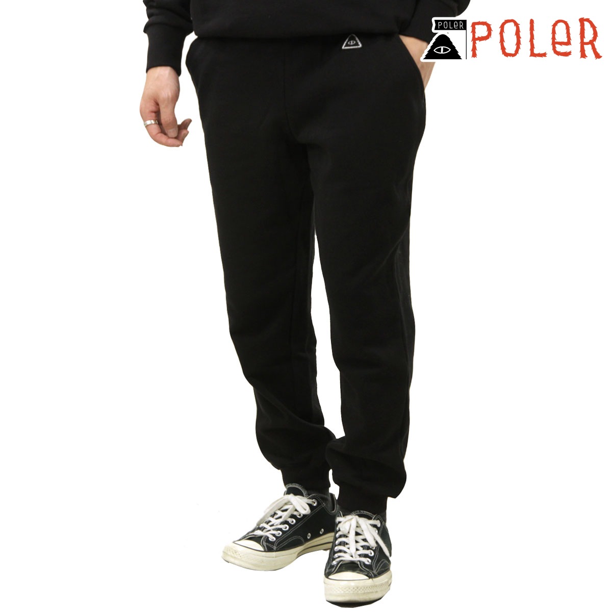 �ݡ��顼 ��� �������åȥѥ�� ��������Ź POLER ���� �ܥȥॹ POCKET SWEAT PANTS 233MCV0036-BLK BLACK