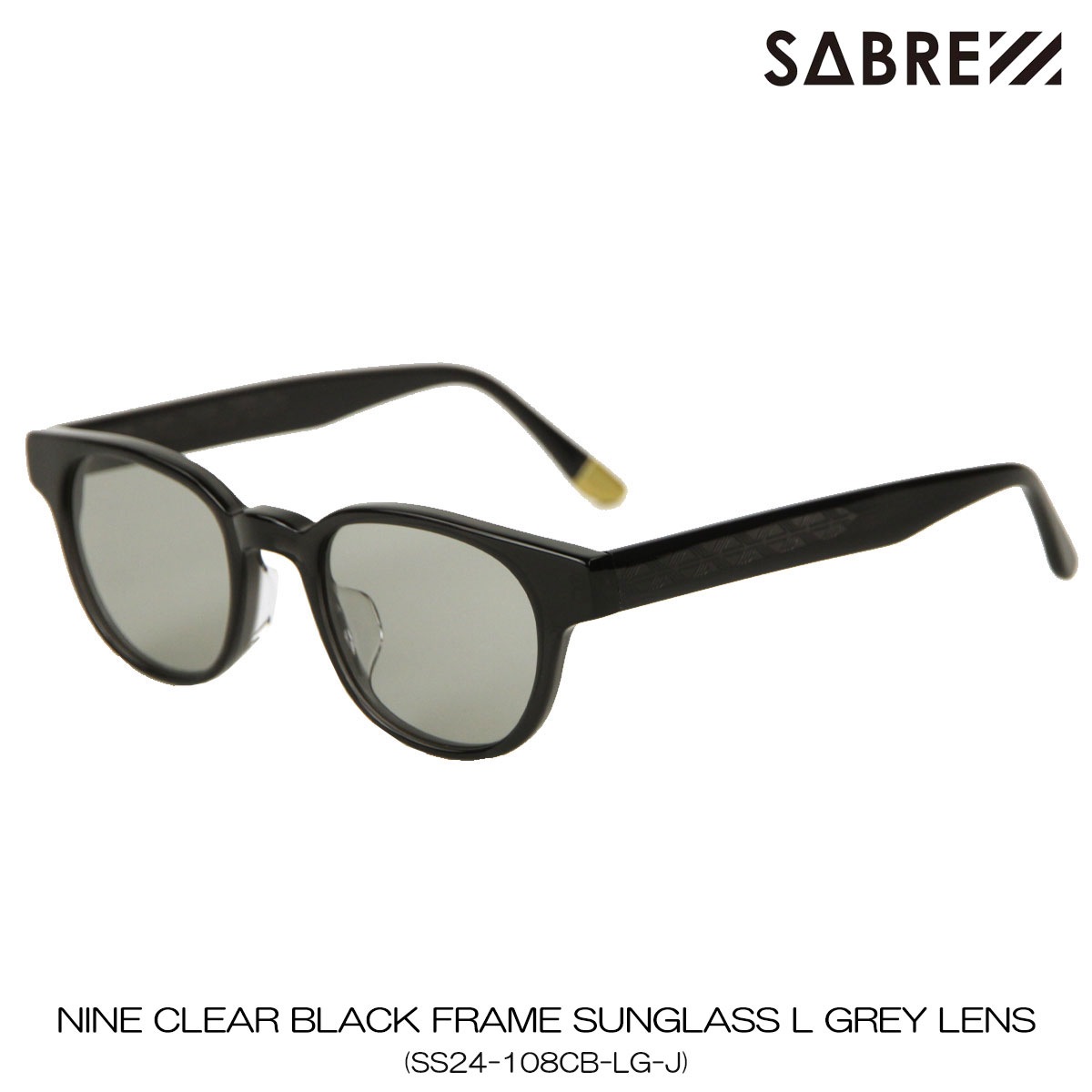 �����С� ��� ��ǥ����� ���󥰥饹 ��������Ź SABRE �᤬�� �ʥ��� NINE CLEAR BLACK FRAME SUNGLASS L GREY LENS SS24-108CB-LG-J