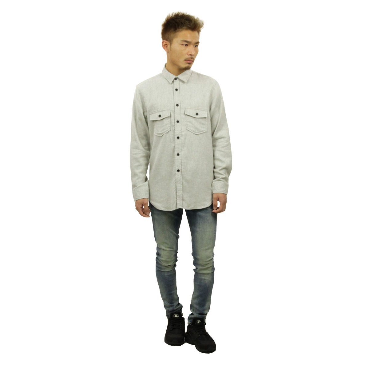 �ե������֥��å� fog essentials ����� ��� ������ FEAR OF GOD Ĺµ����� FOG - FEAR OF GOD ESSENTIALS WOVEN LONG SLEEVE BUTTON UP SHIRT HEATHER GREY AA5B B1C C1D D6E E02
