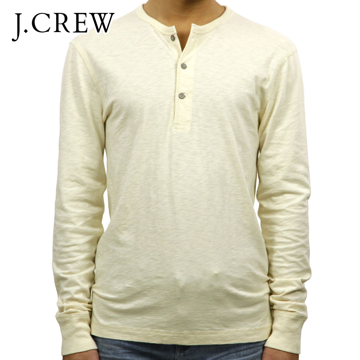 롼 T   J.CREW ĹµT HEATHERED HENLEY D00S20