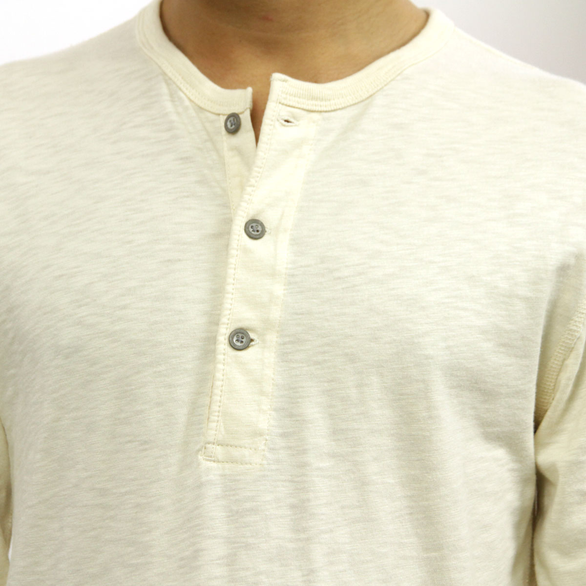 롼 T   J.CREW ĹµT HEATHERED HENLEY D00S20