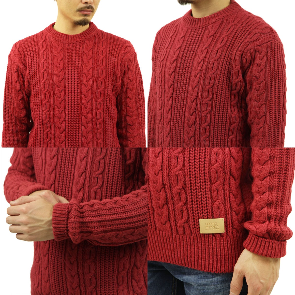 åɥ   Ź SCOTCH&SODA ˥å 롼ͥå WOOL-BLEND STRUCTURE KNIT SWEATER CAYENNE 169257 0447 65405 17 A39B B1C C1D D7E E11F