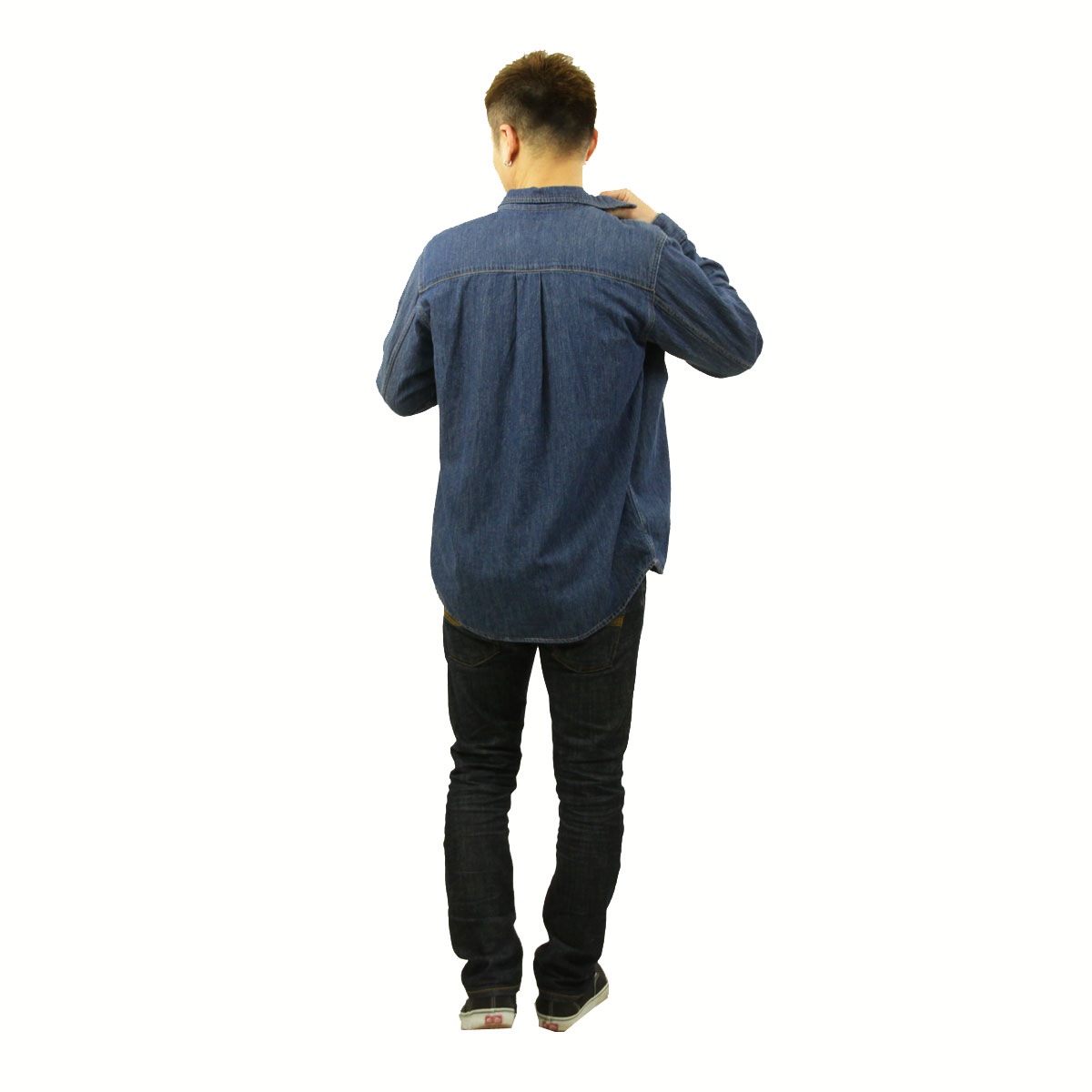 ̡ǥ ֥졼  Ź Nudie Jeans Ĺµ ܥ 奢륷 ALBERT CHAMBRAY SHIRT 140682 B26 DENIM A62B B1C C1D D6E E07F